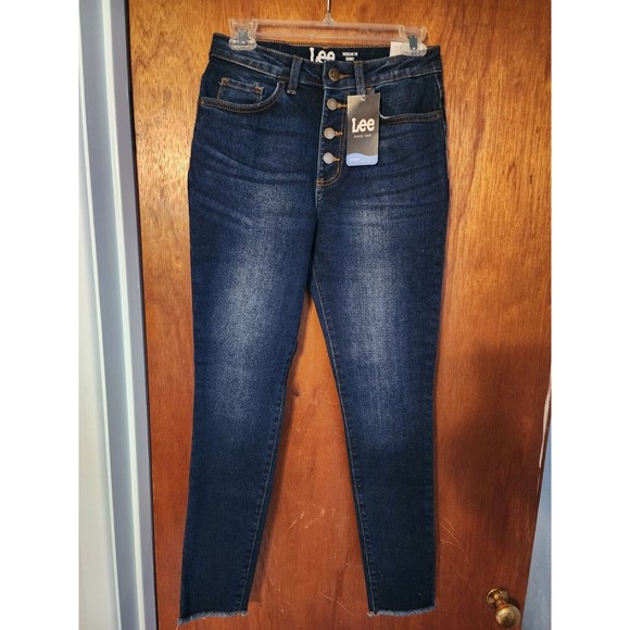 Lee Denim - NWT Lee Riders Women Heritage High Rise Skinny Frayed Ankle Jean Vintage 6M NOS